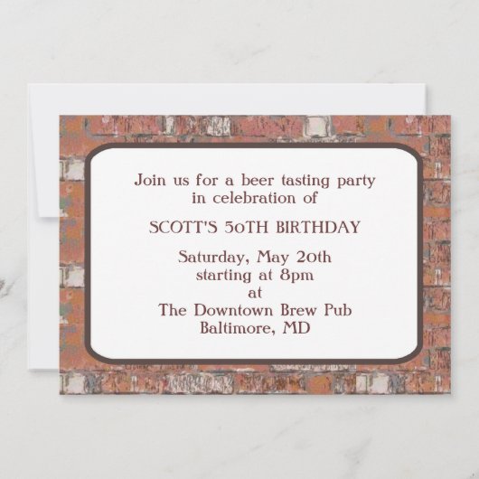 Uitnodiging voor Brew Pub Waterverf Beer Tasting P (Achterkant)