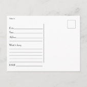 Uitnodiging voor Briefkaart van favoriete partijen (Achterkant)