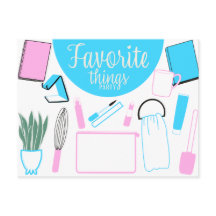 Uitnodiging voor Briefkaart van favoriete partijen