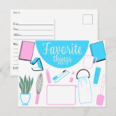 Uitnodiging voor Briefkaart van favoriete partijen (Voorkant / Achterkant)