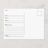 Uitnodiging voor Briefkaart van favoriete partijen (Achterkant)