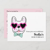 uitnodiging voor Briefkaart voor hondpuppy (Voorkant / Achterkant)