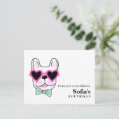 uitnodiging voor Briefkaart voor hondpuppy (Staand voorkant)