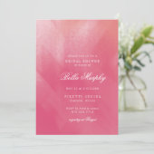 Uitnodiging voor Bright Boho Ombre Bridal (Staand voorkant)