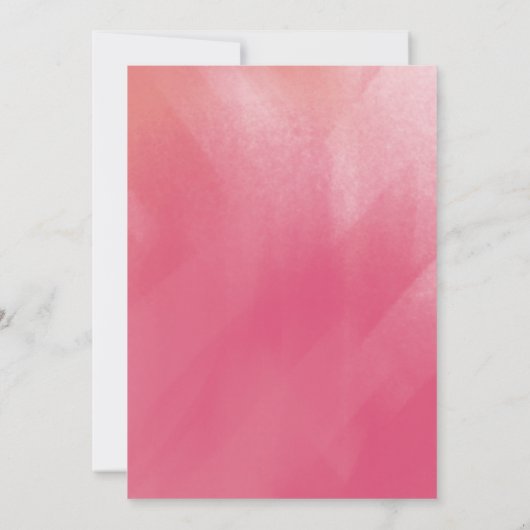 Uitnodiging voor Bright Boho Ombre Bridal (Achterkant)