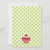 Uitnodiging voor Bright Cupcake 1st verjaardag (Achterkant)