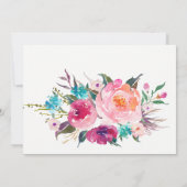 Uitnodiging voor Bright Floral Graduation party (Achterkant)