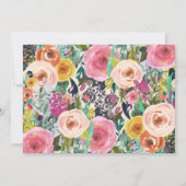 Uitnodiging voor Bright Floral Graduation party (Achterkant)