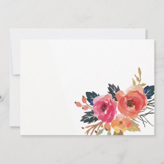 Uitnodiging voor Bright Floral Graduation party (Achterkant)