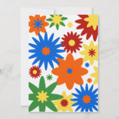 Uitnodiging voor Bright Flowers Party (Achterkant)