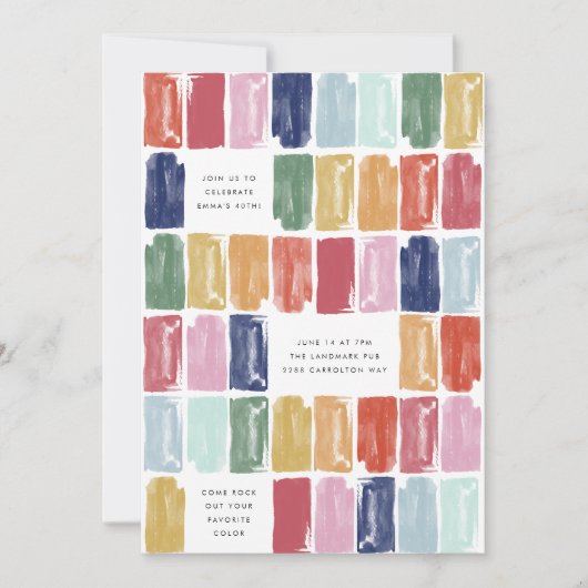 Uitnodiging voor Bright geschilderde juwelen (Voorkant)