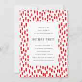 Uitnodiging voor Bright Red Dashing Holiday Party (Voorkant)