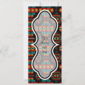 Uitnodiging voor Bright Red, Geel en Blauw Patroon (Voorkant)