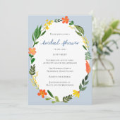 Uitnodiging voor Bright Wreath Shower (Staand voorkant)