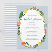 Uitnodiging voor Bright Wreath Shower (Voorkant / Achterkant)