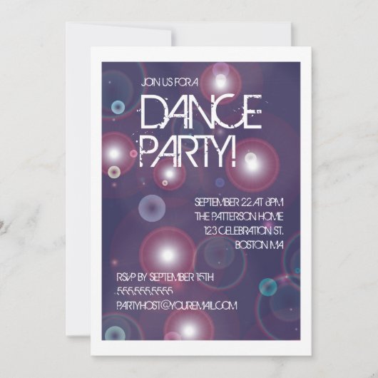 Uitnodiging voor BrightStor-dance (Voorkant)