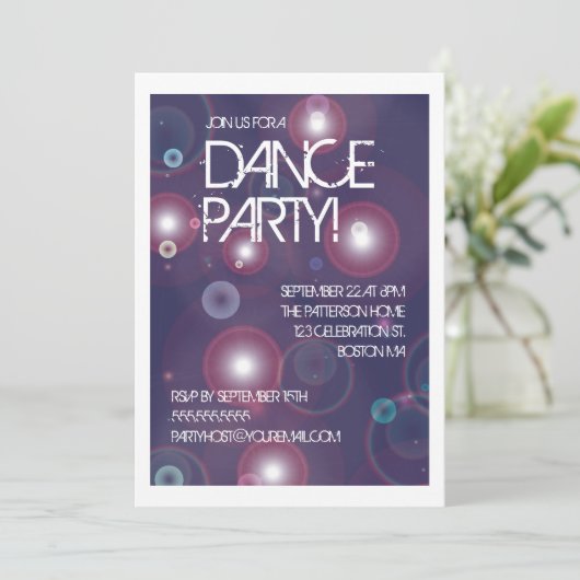 Uitnodiging voor BrightStor-dance (Staand voorkant)