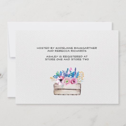 Uitnodiging voor britse douche (Achterkant)