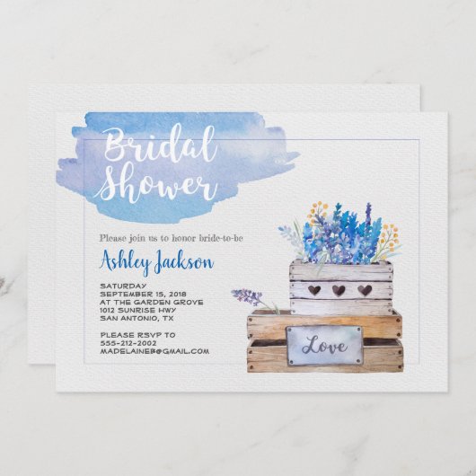 Uitnodiging voor britse douche (Voorkant / Achterkant)