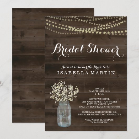 Uitnodiging voor britse douche (Voorkant / Achterkant)