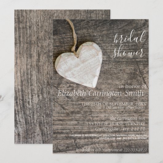 Uitnodiging voor britse douche (Voorkant / Achterkant)