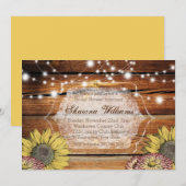 Uitnodiging voor britse douche | Barn Wood (Voorkant / Achterkant)