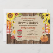 Uitnodiging voor Brouw en BabyQ rustieke bier kopp (Voorkant)