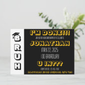 Uitnodiging voor BRUH diploma-uitreikingsfeest (Staand voorkant)