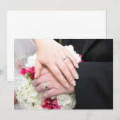 UITNODIGING VOOR BRUID EN BRUIDEGOM OM HANDEN VAST (Voorkant / Achterkant)