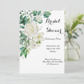 UITNODIGING VOOR BRUIDS-BABYSHOWER MET GROEN (Staand voorkant)