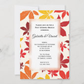 Uitnodiging voor bruids brunch met heldere herfstb (Voorkant)