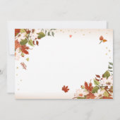 Uitnodiging voor bruidsbaby herfst bruiloft (Achterkant)