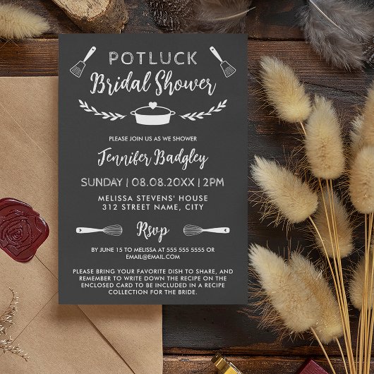 Uitnodiging voor bruidsdiner met Charming Pot & To