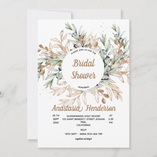 Uitnodiging voor bruidsdouche (Voorkant)