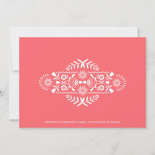 Uitnodiging voor bruidsdouche | Fiesta Olé (Achterkant)