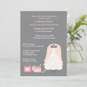 Uitnodiging voor bruidsdouche Flat Kaart Invitatio (Staand voorkant)