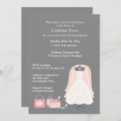 Uitnodiging voor bruidsdouche Flat Kaart Invitatio (Voorkant / Achterkant)