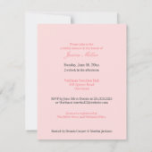 Uitnodiging voor bruidsdouche Flat Kaart Invitatio (Achterkant)