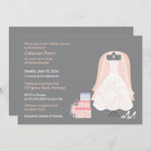 Uitnodiging voor bruidsdouche Flat Kaart Invitatio (Voorkant / Achterkant)