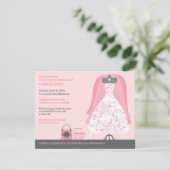Uitnodiging voor bruidsdouche Flat Kaart Invitatio (Staand voorkant)