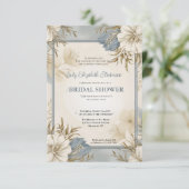 Uitnodiging voor bruidsdouche, Frans chateau-feest (Staand voorkant)