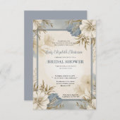 Uitnodiging voor bruidsdouche, Frans chateau-feest (Voorkant / Achterkant)