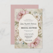 Uitnodiging voor bruidsdouche, Frans chateau-feest (Voorkant / Achterkant)