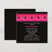 Uitnodiging voor bruidsdouche - Gerbera Daisy (Voorkant / Achterkant)