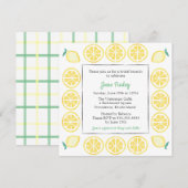 Uitnodiging voor bruidsdouche met groen accent (Voorkant / Achterkant)