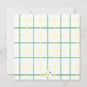 Uitnodiging voor bruidsdouche met groen accent (Achterkant)