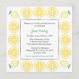 Uitnodiging voor bruidsdouche met groen accent