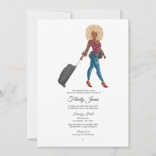 Uitnodiging voor bruidsdouche Miss To Mrs Travel