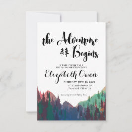 Uitnodiging voor bruidsdouche - Mountain Theme