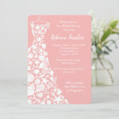 Uitnodiging voor bruidsdouche, strand, Zee Shell J (Staand voorkant)